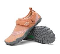 SAGUARO Mujer Barefoot Hombre Zapatillas Minimalistas Ligera Calzado Barefoot Cómodas Zapatos de Trail Running para Zero Drop Soles Naranja Claro,Gr.36
