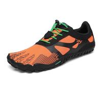 SAGUARO Mujer Hombre Barefoot Zapatillas Minimalistas Calzado Barefoot Shoes Yoga Fitness Gimnasio Uso Diario para Suela Zero Drop Puntera Ancha Cómodas Naranjapuro,Gr.37