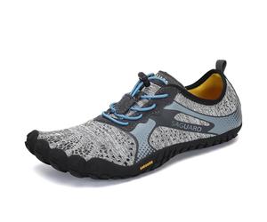 SAGUARO Mujer Hombre Barefoot Zapatillas Minimalistas Calzado Barefoot Shoes Yoga Fitness Gimnasio Uso Diario para Suela Zero Drop Puntera Ancha Cómodas Gris,Gr.41