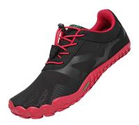 SAGUARO Mujer Hombre Barefoot Zapatillas Minimalistas Zapatillas de Trail Running Antideslizante Calzado Barefoot para Fitness Trekking Gym Rojo Intenso,Gr.36