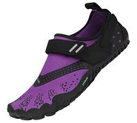 SAGUARO Mujer Hombre Barefoot Zapatillas Minimalistas Zapatillas de Trail Running Antideslizante Calzado Barefoot para Fitness Trekking Gym AC Morado,Gr.39