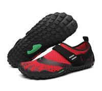 SAGUARO Mujer Hombre Barefoot Zapatillas Minimalistas Zapatillas de Trail Running Antideslizante Calzado Barefoot para Fitness Trekking Gym AC Rojo,Gr.46