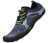 SAGUARO Mujer Hombre Barefoot Zapatillas Minimalistas Zapatillas de Trail Running Antideslizante Calzado Barefoot para Fitness Trekking Gym Azul Marino,Gr.43