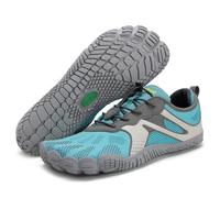SAGUARO Mujer Hombre Barefoot Zapatillas Minimalistas Zapatillas de Trail Running Antideslizante Calzado Barefoot para Fitness Trekking Gym Azul Verde,Gr.36