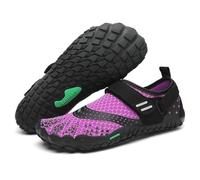 SAGUARO Mujer Hombre Barefoot Zapatillas Minimalistas Zapatillas de Trail Running Antideslizante Calzado Barefoot para Fitness Trekking Gym AC Morado,Gr.41
