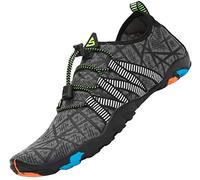 SAGUARO Mujer Hombre Escarpines - Barefoot Mujer Hombre Calzado Respetuoso Deportivas Zapatillas Minimalistas Antideslizantes Escarpines Agua para Playa Surf Rio Piscina Acorazado Gris, Gr.36