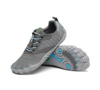 SAGUARO Mujer Hombre Zapatillas Barefoot Minimalista Respirable Calzado Minimalista Zapatillas de Trail Running Gris Francés,Gr.47