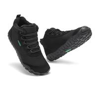 SAGUARO Mujer Invierno Barefoot Botines Cálido Botas Nieve Impermeable Zapatos Invierno Calzado Minimalista, para Uso Diario, Senderismo, Montaña, Trekking Negro, Gr.36