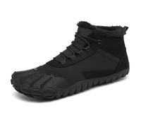SAGUARO Mujer Invierno Botas Barefoot, Zapatillas Minimalistas Cálidas para Nieve y Senderismo, Uso Diario y Entrenamiento Negro, Gr.36
