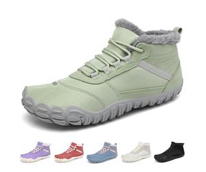 SAGUARO Mujer Invierno Botas Barefoot, Zapatillas Minimalistas Cálidas para Nieve y Senderismo, Uso Diario y Entrenamiento Verde, Gr.41