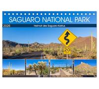 SAGUARO NATIONAL PARK Heimat des Saguaro-Kaktus (Tischkalender 2026 DIN A5 quer), CALVENDO Monatskalender: Wüstenimpressionen aus Arizona