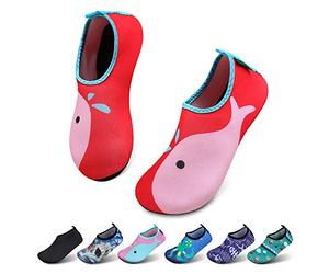 SAGUARO Niño Escarpines Niña Bebe Zapatos de Agua Neopreno Surf Antideslizantes Barefoot Zapatillas Verano Niños Running Deportes Acuáticos RojoAzul Gr.26/27 EU
