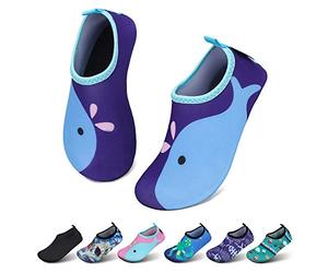 SAGUARO Niño Escarpines Niña Bebe Zapatos de Agua Neopreno Surf Antideslizantes Barefoot Zapatillas Verano Niños Running Deportes Acuáticos Azulmorado Gr.30/31 EU