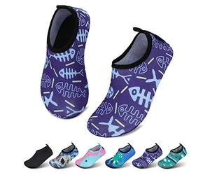SAGUARO Niño Escarpines Niña Bebe Zapatos de Agua Neopreno Surf Antideslizantes Barefoot Zapatillas Verano Niños Running Deportes Acuáticos Rayado Gr.34/35 EU
