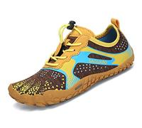 SAGUARO Niño Niña Transpirable Zapatillas de Minimalista de Barefoot Antideslizante Trail Running, Amarillo,Gr.33