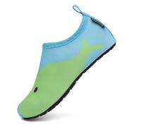 SAGUARO Niños Escarpines Niño Niña Escarpines Agua Antideslizante Zapatillas Agua Transpirable Zapatos Playa para Piscina Natación Surf Acuáticas Verde,GR.26/27