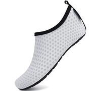 SAGUARO Niños Escarpines Zapatos de Agua Calcetines de Natación Aire Descalzos de Aguamarina de Secado rápido Piscina de Playa para Buceo Surf Mar Yoga,Mesh Gris 22/23 EU