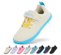 SAGUARO Niños Niñas Zapatillas Barefoot Sneakers Minimalistas Zapatos Casuales de Deporte con Wide Toe Box para Colegio o Uso Diario Amarillo, 29 EU
