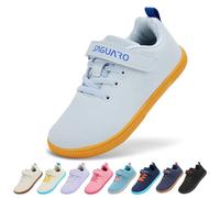 SAGUARO Niños Niñas Zapatillas Barefoot Sneakers Minimalistas Zapatos Casuales de Deporte con Wide Toe Box para Colegio o Uso Diario Gris, 26 EU