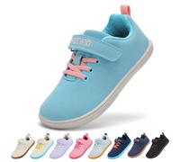 SAGUARO Niños Niñas Zapatillas Barefoot Sneakers Minimalistas Zapatos Casuales de Deporte con Wide Toe Box para Colegio o Uso Diario Azul, 34 EU