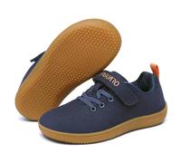 SAGUARO Niños Niñas Zapatillas Barefoot Sneakers Minimalistas Zapatos Casuales de Deporte con Wide Toe Box para Colegio o Uso Diario Azul Marino, 35 EU