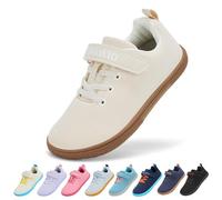 SAGUARO Niños Niñas Zapatillas Barefoot Sneakers Minimalistas Zapatos Casuales de Deporte con Wide Toe Box para Colegio o Uso Diario Beige, 25 EU
