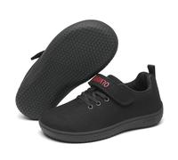 SAGUARO Niños Niñas Zapatillas Barefoot Sneakers Minimalistas Zapatos Casuales de Deporte con Wide Toe Box para Colegio o Uso Diario Negro, 28 EU