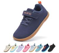 SAGUARO Niños Niñas Zapatillas Barefoot Sneakers Minimalistas Zapatos Casuales de Deporte con Wide Toe Box para Colegio o Uso Diario Azul Marino, 31 EU