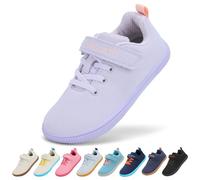 SAGUARO Niños Niñas Zapatillas Barefoot Sneakers Minimalistas Zapatos Casuales de Deporte con Wide Toe Box para Colegio o Uso Diario Morado, 25 EU