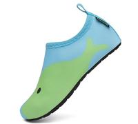 SAGUARO Niños Niñas Zapatos de Agua Calcetines Zapatillas de Deporte Descalzos Aire Libre Snorkel Deportes Acuáticos Escarpines Piscina Playa Yoga Secado Rápido,Ice Azul 36/37 EU