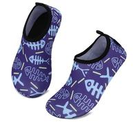 SAGUARO Niños Niñas Zapatos de Agua Calcetines Zapatillas de Deporte Descalzos Aire Libre Snorkel Deportes Acuáticos Escarpines Piscina Playa Yoga Secado Rápido,Slate Azul 32/33 EU