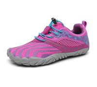 SAGUARO Niños Niño Niña Zapatillas Barefoot Zapatos Minimalistas Transpirables Calzado Barefoot Antideslizante Zapatillas de Trail Running Zapatos Rosa,Gr.26