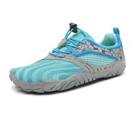 SAGUARO Niños Niño Niña Zapatillas Barefoot Zapatos Minimalistas Transpirables Calzado Barefoot Antideslizante Zapatillas de Trail Running Azul,Gr.32