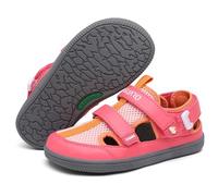 SAGUARO Sandalias Barefoot Niña con Puntera Cerrada Sandalias Respetuosas de Verano Transpirables Antideslizantes y Cómodas para Diario, Colegio & Tiempo Libre, Rosa Rosado 33 EU