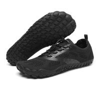 SAGUARO Zapatillas Barefoot Hombre Mujer Zapatillas Minimalistas para Deportes Acuaticos - Ligeras Antideslizante Respirable con Caja Suela Zero Drop, Negro Oscuro, 45 EU