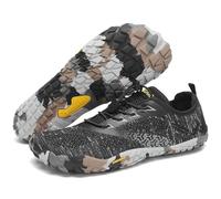 SAGUARO Zapatillas Barefoot Hombre Mujer Zapatillas Minimalistas para Deportes Acuaticos - Ligeras Antideslizante Respirable con Caja Suela Zero Drop, Tinta Negro, 48 EU