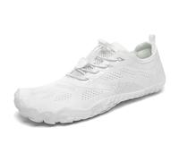 SAGUARO Zapatillas Barefoot Hombre Mujer Zapatillas Minimalistas Zapatos Barefoot Calzado Minimalistas Zapatillas de Trail Running Barefoot Shoes para Zero Drop Suela Blanco,Gr.38