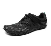 SAGUARO Zapatillas Barefoot Hombre Mujer Zapatillas Minimalistas Zapatos Barefoot Calzado Minimalistas Zapatillas de Trail Running Barefoot Shoes para Zero Drop Suela Negro Intenso,Gr.44