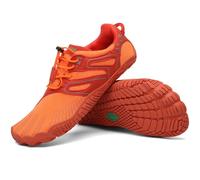 SAGUARO Zapatillas Barefoot Hombre Zapatillas Minimalistas Mujer Five Fingers Zapatos Minimalistas, Vitality IV - Zapatos Barefoot Naranja Gigantes,Gr.41
