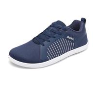 SAGUARO Zapatillas Barefoot Hombre - Zapatos Minimalista Antideslizante - Zapatillas Casual Barefoot Shoes con Puntera Ancha, Suela de Goma para Uso Diario en Ciudad,Paseos,Escuela y Viaje Azul,Gr.40