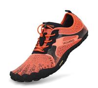 SAGUARO Zapatillas Barefoot Hombre Zapatos Minimalistas Mujer Calzado Descalzos Ligeras Transpirables y Antideslizantes, Mejorar Naranja, 40 EU