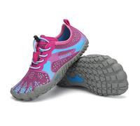 SAGUARO Zapatillas Barefoot Niña Niños Zapatillas Minimalista Antideslizante Barefoot Calzado Minimalista Zapatillas de Trail Running para Zero Drop Soles Rojo,Gr.24