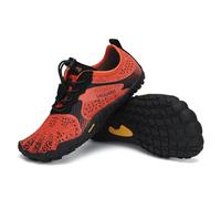 SAGUARO Zapatillas Barefoot Niña Niños Zapatillas Minimalista Antideslizante Barefoot Calzado Minimalista Zapatillas de Trail Running para Zero Drop Soles Naranja,Gr.25