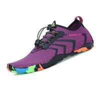 SAGUARO Zapatillas de Agua para Hombre Mujer Secado Rápido Escarpines Transpirable Antideslizantes Zapatos de Playa, Corrugado Violeta 42