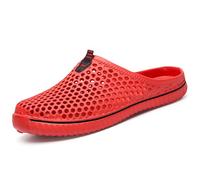 SAGUARO Zapatillas de Jardín Hombre Mujere Zuecos De Playa Transpirables Zapatillas de Casa en Verano Rojo 45