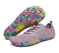 SAGUARO Zapatillas Minimalistas Barefoot Hombre Mujer - Zapatos de Trail Running para Deportes Acuaticos - Ligeras Antideslizante Respirable con Caja Suela Zero Drop, Rosa, 42 EU