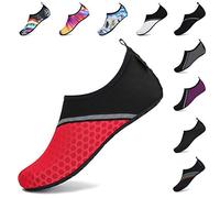 SAGUARO Zapatos Agua Mujer Zapato Calcetin Hombre Deporte Natación Zapatos de Verano Unisex Escarpines Agua Yoga Rojo 46/47 EU