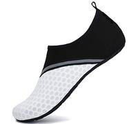 SAGUARO Zapatos de Agua Hombre Mujer Zapatos de Piel descalza para Surf Swim Beach Playa Yoga,01-Blanco,46/47