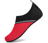 SAGUARO Zapatos de Agua Hombre Mujer Zapatos de Piel descalza para Surf Swim Beach Playa Yoga,01-Rojo,46/47