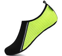 SAGUARO Zapatos de Agua Hombre Mujer Zapatos de Piel descalza para Surf Swim Beach Playa Yoga,02-Verde,40/41